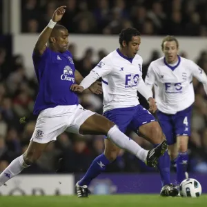 Intense Rivalry: Distin vs Beausejour at Goodison Park - Everton vs Birmingham City, Barclays Premier League (09 Mar 2011) Intense Rivalry: Distin vs Beausejour at Goodison Park - Everton vs Birmingham City, Barclays Premier League (09 Mar 2011)