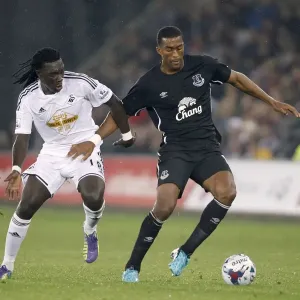 Print of Intense Rivalry: Swansea City vs. Everton Capital One Cup Clash Print of Intense Rivalry: Swansea City vs. Everton Capital One Cup Clash