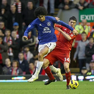 Intense Rivalry: Fellaini vs. Kelly - Liverpool vs. Everton, Barclays Premier League (16 January 2011)