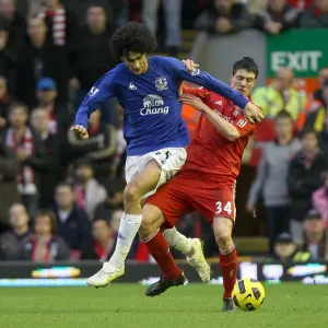 Intense Rivalry: Fellaini vs. Kelly - Liverpool vs. Everton, Barclays Premier League (16 January 2011) Intense Rivalry: Fellaini vs. Kelly - Liverpool vs. Everton, Barclays Premier League (16 January 2011)