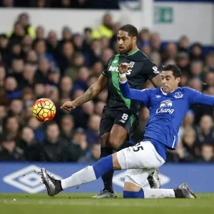 Intense Rivalry: Funes Mori vs. Johnson - Everton vs. Stoke City Football Showdown Intense Rivalry: Funes Mori vs. Johnson - Everton vs. Stoke City Football Showdown