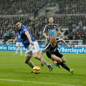 Print of Intense Rivalry at St James Park Print of Intense Rivalry at St James Park