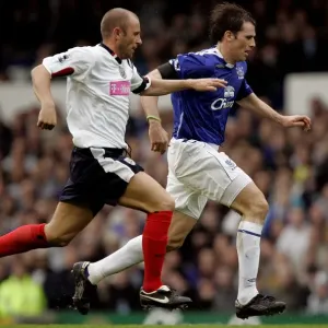 Print of Kevin Kilbane in action at Goodison Park Print of Kevin Kilbane in action at Goodison Park
