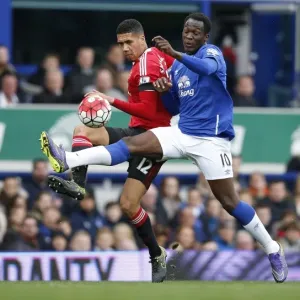 Intense Rivalry: Lukaku vs. Smalling Battle at Goodison Park Intense Rivalry: Lukaku vs. Smalling Battle at Goodison Park