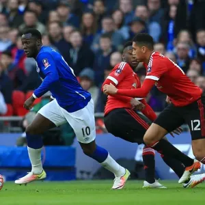 Intense Rivalry: Lukaku vs. Smalling - Everton vs. Manchester United in the FA Cup Semi-Finals Intense Rivalry: Lukaku vs. Smalling - Everton vs. Manchester United in the FA Cup Semi-Finals