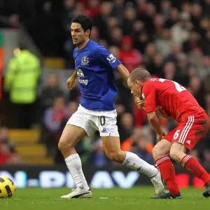 Intense Rivalry: Mikel Arteta vs. Jay Spearing - Liverpool vs. Everton, Barclays Premier League (16 January 2011) Intense Rivalry: Mikel Arteta vs. Jay Spearing - Liverpool vs. Everton, Barclays Premier League (16 January 2011)