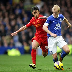 Intense Rivalry: Naismith vs. Fernandez - Everton vs. Liverpool's Epic Battle (2012)