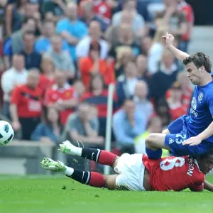 Print of Manchester United vs. Everton at Old Trafford, 23 April 2011 Print of Manchester United vs. Everton at Old Trafford, 23 April 2011