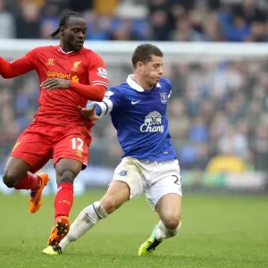 Print of Ross Barkley and Victor Moses in action Print of Ross Barkley and Victor Moses in action