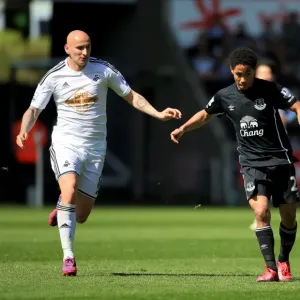 Intense Rivalry: Shelvey vs. Pienaar in Swansea City vs. Everton Premier League Clash Intense Rivalry: Shelvey vs. Pienaar in Swansea City vs. Everton Premier League Clash