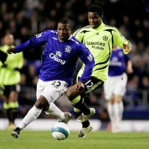 Intense Rivalry: Yakubu vs Mikel Battle at Goodison Park - Everton vs Chelsea, Barclays Premier League, 17th April 2008