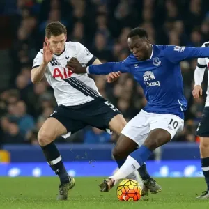 Print of Lukaku in Action at Goodison Park Print of Lukaku in Action at Goodison Park