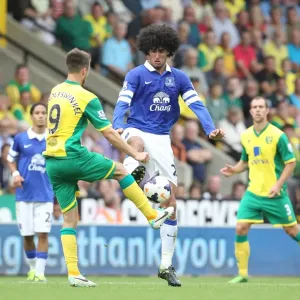 Print of Intense Tackle: Fellaini vs van Wolfswinkel Print of Intense Tackle: Fellaini vs van Wolfswinkel