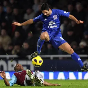 Intense Tackle: Mike Arteta vs. Luis Boa Morte - Barclays Premier League Clash at Upton Park (26 December 2010) Intense Tackle: Mike Arteta vs. Luis Boa Morte - Barclays Premier League Clash at Upton Park (26 December 2010)