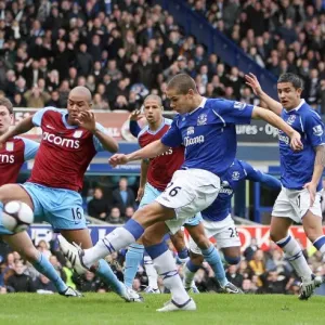 Jack Rodwell Scores First Everton Goal: Everton FC v Aston Villa, FA Cup Fifth Round, Goodison Park (Feb 15, 2009)