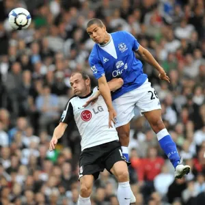 Jack Rodwell's Aerial Triumph: Everton's Victory Over Fulham in the Barclays Premier League Jack Rodwell's Aerial Triumph: Everton's Victory Over Fulham in the Barclays Premier League
