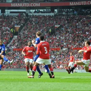 Print of Jack Rodwell's Determined Shot at Old Trafford Print of Jack Rodwell's Determined Shot at Old Trafford