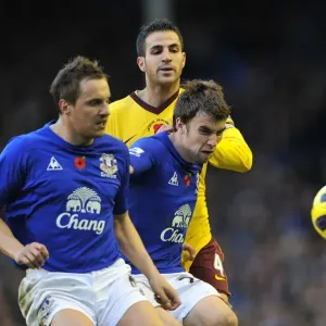 Jagielka and Coleman vs. Fabregas: A Battle for the Ball at Goodison Park - Everton vs. Arsenal (Barclays Premier League, November 2010) Jagielka and Coleman vs. Fabregas: A Battle for the Ball at Goodison Park - Everton vs. Arsenal (Barclays Premier League, November 2010)