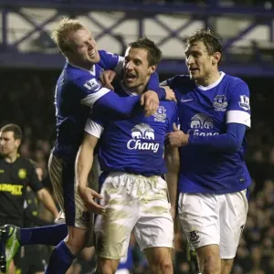 Jagielka Scores Everton's Second Goal vs. Wigan Athletic at Goodison Park Jagielka Scores Everton's Second Goal vs. Wigan Athletic at Goodison Park