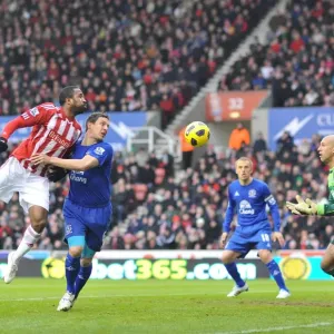 Jagielka Stops Fuller's Goal Attempt: Everton vs Stoke City, Barclays Premier League (01.01.2011) Jagielka Stops Fuller's Goal Attempt: Everton vs Stoke City, Barclays Premier League (01.01.2011)