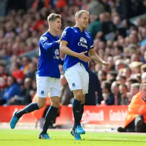 Jagielka Strikes First: Everton's Upset Goal in Liverpool Rivalry, Barclays Premier League 2014 Jagielka Strikes First: Everton's Upset Goal in Liverpool Rivalry, Barclays Premier League 2014