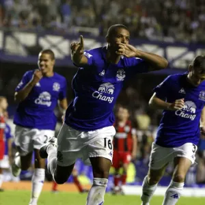 Jermaine Beckford's Thrilling Goal Celebration: Everton's Victory in the Carling Cup Second Round vs Huddersfield (2010) Jermaine Beckford's Thrilling Goal Celebration: Everton's Victory in the Carling Cup Second Round vs Huddersfield (2010)
