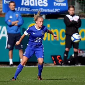 Jody Handley in Action: Everton Ladies vs. Bristol Academy Women - FA WSL Match at Arriva Stadium (October 7, 2012)