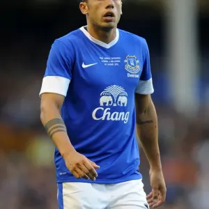John Heitinga in Action: Everton FC vs AEK Athens - Pre-Season Friendly at Goodison Park John Heitinga in Action: Everton FC vs AEK Athens - Pre-Season Friendly at Goodison Park
