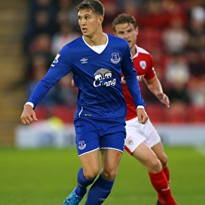 John Stones in Action: Everton vs. Barnsley, Capital One Cup Second Round at Oakwell