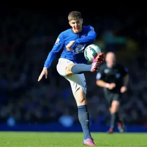 John Stones in Action: Everton vs Southampton, Premier League Showdown at Goodison Park John Stones in Action: Everton vs Southampton, Premier League Showdown at Goodison Park