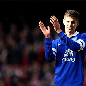 John Stones Salutes Everton Fans After FA Cup Defeat vs. Arsenal (March 8, 2014)