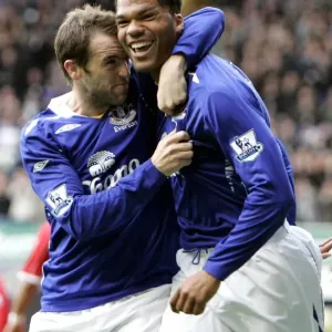 Joleon Lescott Scores First Everton Goal Against Middlesbrough in Barclays Premier League, 2007 Joleon Lescott Scores First Everton Goal Against Middlesbrough in Barclays Premier League, 2007