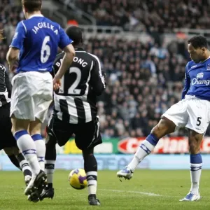 Joleon Lescott's Thrilling Shot: Newcastle United vs Everton, Barclays Premier League, 2009 Joleon Lescott's Thrilling Shot: Newcastle United vs Everton, Barclays Premier League, 2009