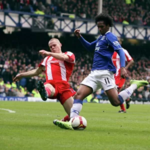 Jo's Historic First Goal: Everton vs Stoke City, Barclays Premier League, Goodison Park, 14/3/09