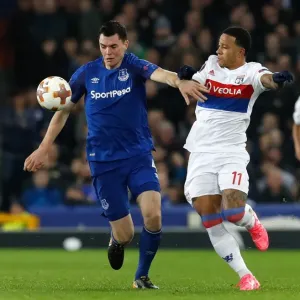 Keane vs. Depay: Battle for the Ball in Europa League Group E - Everton vs. Olympique Lyonnais at Goodison Park Keane vs. Depay: Battle for the Ball in Europa League Group E - Everton vs. Olympique Lyonnais at Goodison Park