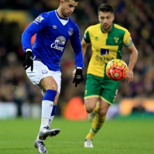 Kevin Mirallas in Action: Norwich City vs. Everton - Barclays Premier League at Carrow Road