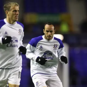 Landon Donovan Joins Everton FC Team Warm-up vs Bolton Wanderers (04 January 2012)