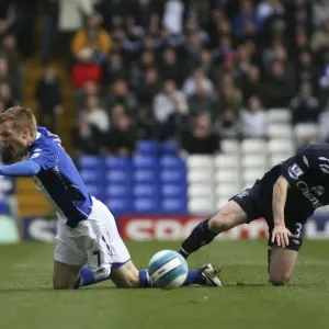 Larsson vs. Baines: Clash between Birmingham's Sebastian Larsson and Everton's Leighton Baines in the Barclays Premier League (April 12, 2008) Larsson vs. Baines: Clash between Birmingham's Sebastian Larsson and Everton's Leighton Baines in the Barclays Premier League (April 12, 2008)