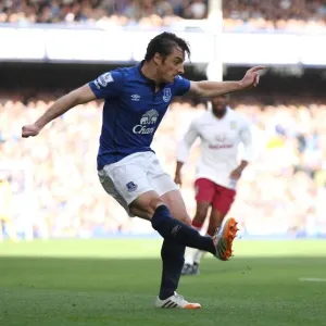 Leighton Baines in Action: Everton vs Aston Villa, Barclays Premier League - Goodison Park Leighton Baines in Action: Everton vs Aston Villa, Barclays Premier League - Goodison Park