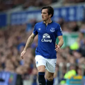 Leighton Baines in Action: Everton vs Aston Villa, Premier League - Goodison Park Leighton Baines in Action: Everton vs Aston Villa, Premier League - Goodison Park