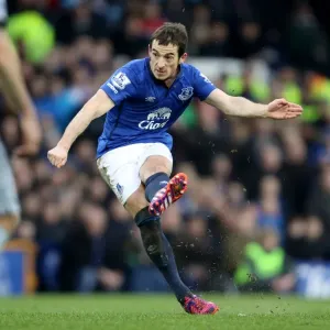 Leighton Baines Print - Everton vs Newcastle United at Goodison Park