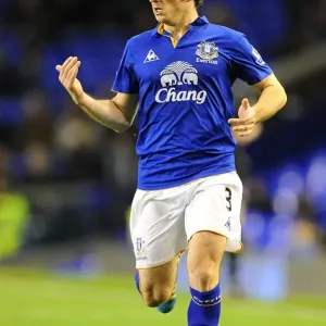Leighton Baines in Action for Everton against West Bromwich Albion, Carling Cup Third Round (September 21, 2011) Leighton Baines in Action for Everton against West Bromwich Albion, Carling Cup Third Round (September 21, 2011)
