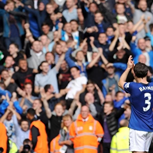 Leighton Baines Salutes Everton Fans at Anfield: Liverpool vs Everton, Premier League