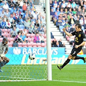 Leighton Baines Saves the Day: Dramatic Penalty Secures 2-2 Draw for Everton against Wigan Athletic (Barclays Premier League, October 6, 2012)