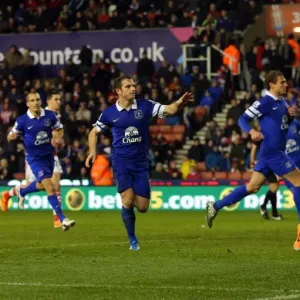 Leighton Baines Scores Dramatic Equalizer for Everton at Britannia Stadium (01-01-2014)
