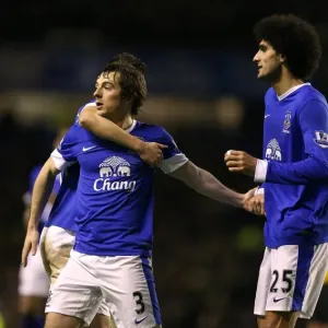 Leighton Baines Scores Everton's Second Goal: Everton 2-1 West Bromwich Albion (Barclays Premier League, Goodison Park, January 30, 2013) Leighton Baines Scores Everton's Second Goal: Everton 2-1 West Bromwich Albion (Barclays Premier League, Goodison Park, January 30, 2013)