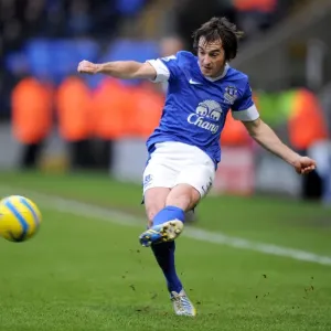 Leighton Baines Scores the FA Cup Winner for Everton Against Bolton Wanderers at Reebok Stadium (January 26, 2013) Leighton Baines Scores the FA Cup Winner for Everton Against Bolton Wanderers at Reebok Stadium (January 26, 2013)