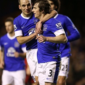 Leighton Baines Scores Game-Winning Penalty: Everton Secures 2-1 Victory Over West Bromwich Albion (January 30, 2013, Goodison Park)