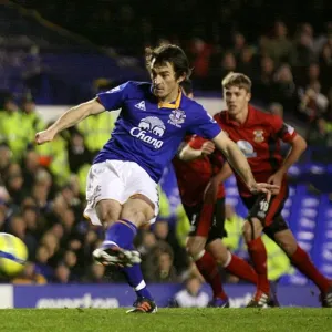 Leighton Baines Scores Penalty: Everton's Second Goal in FA Cup Round 3 vs Tamworth (07 January 2012) Leighton Baines Scores Penalty: Everton's Second Goal in FA Cup Round 3 vs Tamworth (07 January 2012)