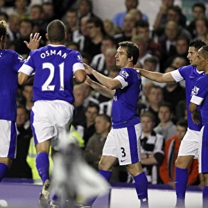 Leighton Baines Scores the Thrilling Opener: Everton vs. Newcastle United, Barclays Premier League, Goodison Park (September 17, 2012)
